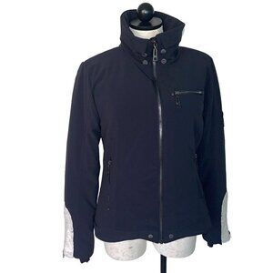 Skea Ski Jacket Womens Size 8 Sequin Embellished Snow Zipper Snap Cuffs Pockets